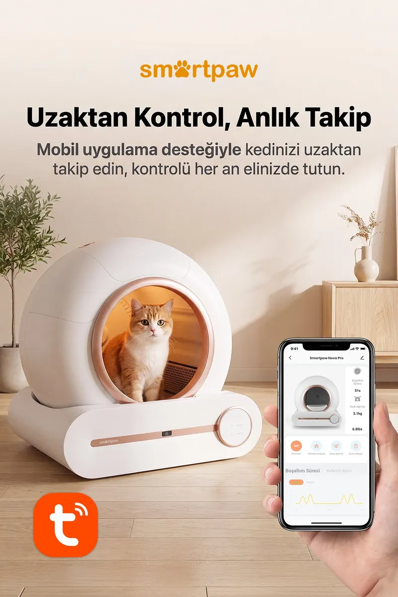 Smartpaw — akıllı kedi tuvaleti, yapay zekâ ile kampanya görseli · Loop Medya